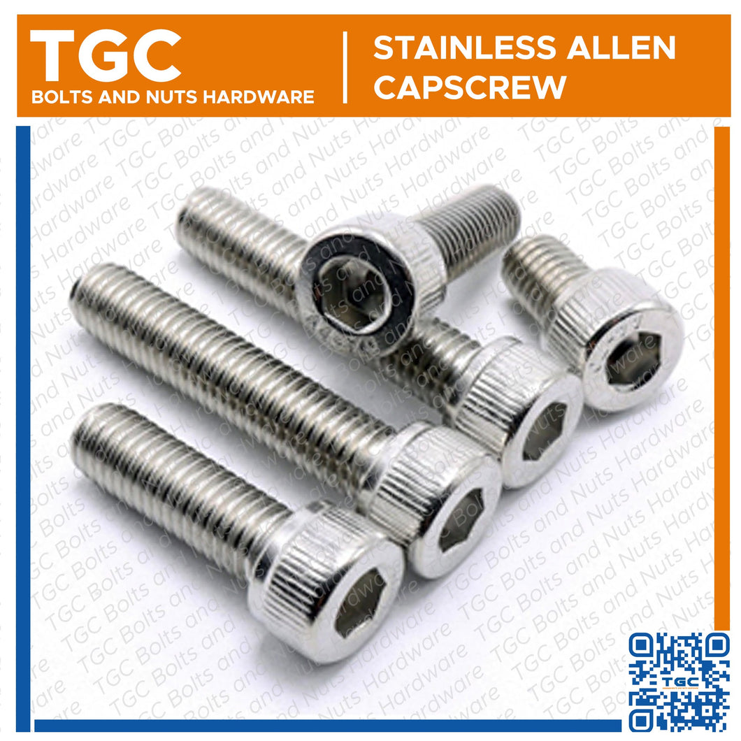 10PCS SS Allen Capscrew M 2.5 x 4~25mm long